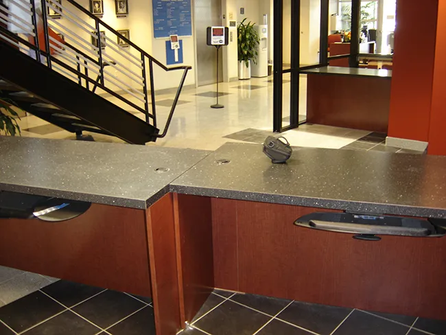 Renovated reception area at Kentucky Clinic South in Lexington, Kentucky